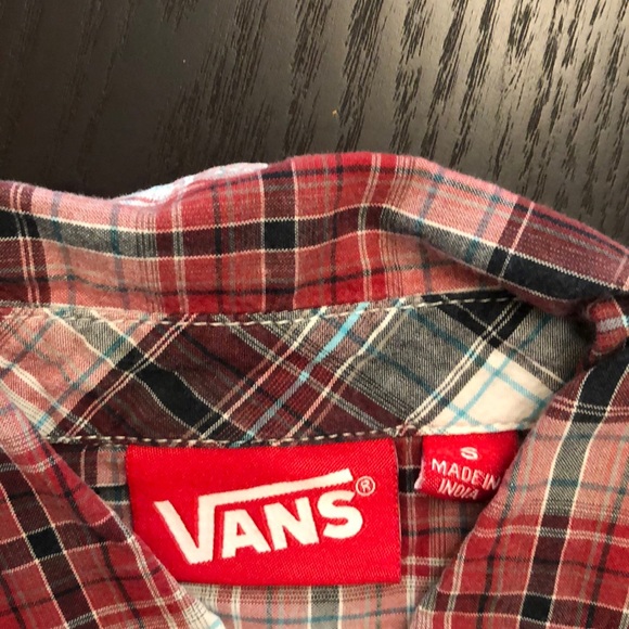 Like new Vans Plaid Boys Shirt Size Small - Picture 3 of 6